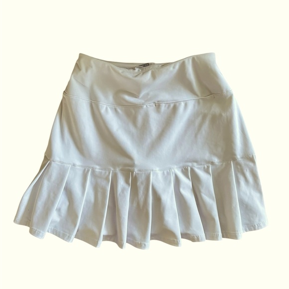 Lady Hagen Pleated White Golf Skort W/Shorts Size XS Hip Pockets Stretch - Picture 3 of 5
